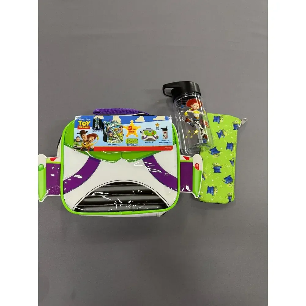 Disney Toy Story Water Bottle Lunch Box Lunch Bag Kids Set 3 Pcs Buzz Lightyear